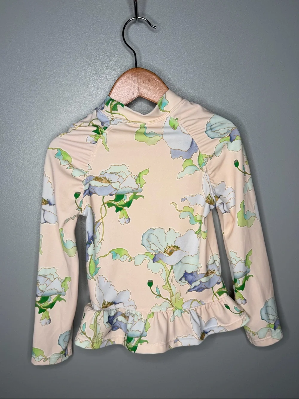 Janie and Jack Long Sleeve Floral Swim Top Rashguard